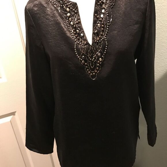 Jones of NY satin top Petite Medium - Picture 3 of 7